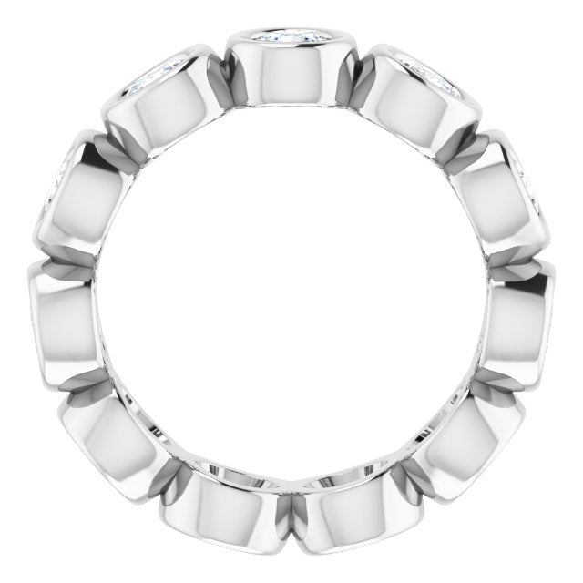 2.75 ct. Bezel Set Round Diamond Eternity Band-VIRABYANI